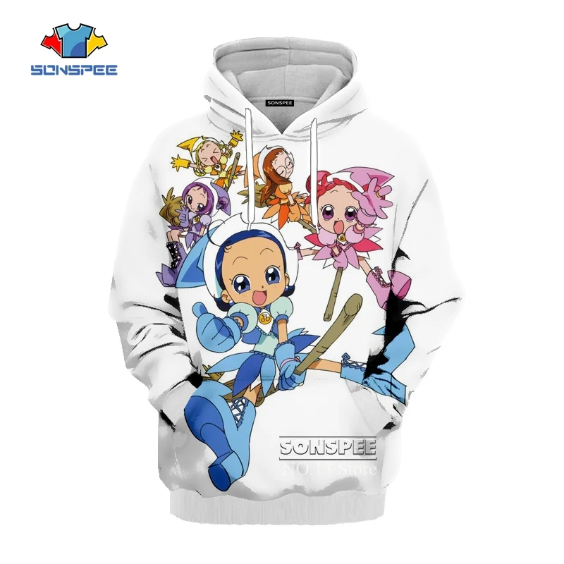 SONSPEE Ojamajo Doremi Harajuku Men Women Unisex 3D Clothes Hooded Hoodies Plus size 7XL Cap Hoody Sweatshirt jumper Cartoon ins (3)