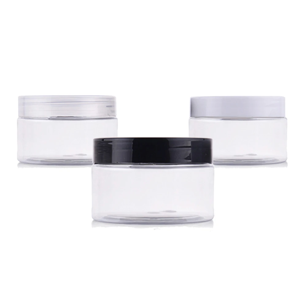 

10pcs Container Empty Cosmetic Jar Cookie Storage Pot Portable Clear Mask Packing Plastic Travel Bottle 100g 150g 200g 250g 350g