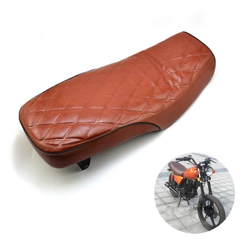 

Universal Vintage Retro Seat For Suzuki GN125 63CM original length Waterproof Leather Cafe Racer Seat Flat Long