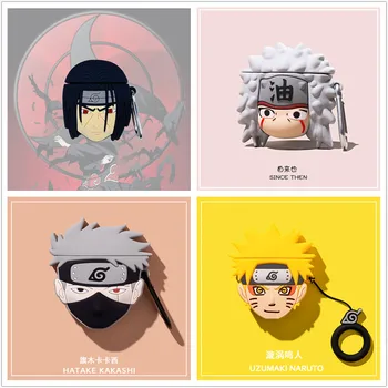 

Japan Anime Cartoon NARUTO Hatake Kakashi Jiraiya bluetooth headset Silicone case for airpods 3 2 1 Pro Wireless charging cover