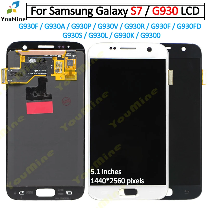 

For SAMSUNG GALAXY S7 G930 LCD Display Touch Screen Digitizer G930A G930F Assembly Replacement For SAMSUNG S7 LCD