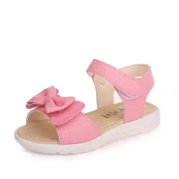 

2020 New Season Summer Big Bow-tie Children Shoes Girls Sandals Baby Korean Party Princess Shoes Solid for 1-6 Hot Sale