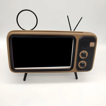 

Portable Mini Stereo Sound Speaker Mobile Phone Holder BT Bluetooth Speaker TV Design Mobile Phone Holder FM Radio
