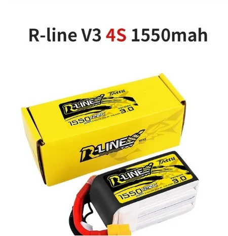 TATTU R-Line версия 3,0 V3 4S 6S 1300/1550/1800 mAh 120C 2000 V Lipo батарея с XT60 разъем для FPV гоночный Дрон Квадрокоптер - Цвет: 4S 1550mah 120C XT60