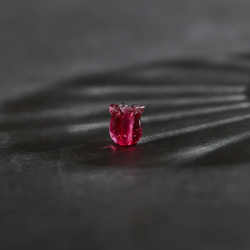 deep red 10 шт. 9 мм* 9 мм Цветная глазурь лэмпворк стекло цветок орхидеи бусины для серьги для изготовления ювелирных изделий шпилька ручной работы DIY аксессуары - Цвет: deep red