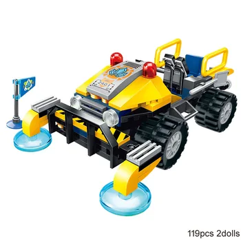 

Enlighten Construction Engineering Building Block Technic Kyanite Squad Exploration Vehicle 2 Figure 119pcs Educational Bricks