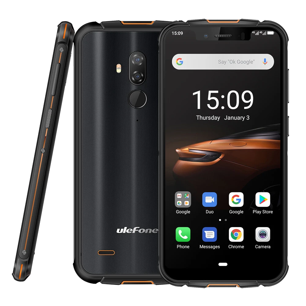 Ulefone Armor 5S водонепроницаемый IP68 NFC прочный мобильный телефон 5,85 ''Восьмиядерный Android 9,0 4 Гб + 64 Гб Беспроводная зарядка 4G LTE смартфон