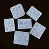 SNASAN cute beads Cube triangle Silicone Mold for jewelry earrings pendant making Resin jewelry tool UV epoxy resin molds crafts ► Photo 1/6