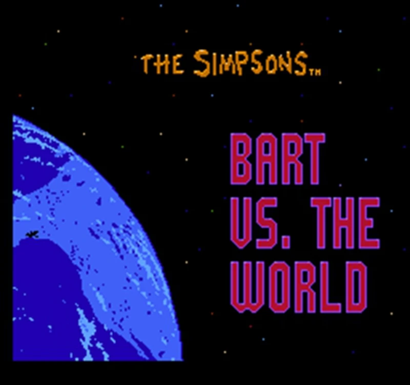 BART VS WORLD 60 Pins English Version Game Cartridge for 8 Bit 60pin Game Console