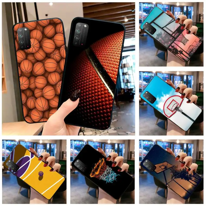 Баскетбольная площадка черный чехол для мобильного телефона Huawei Honor 30 20 10 9 8 8x 8c v30