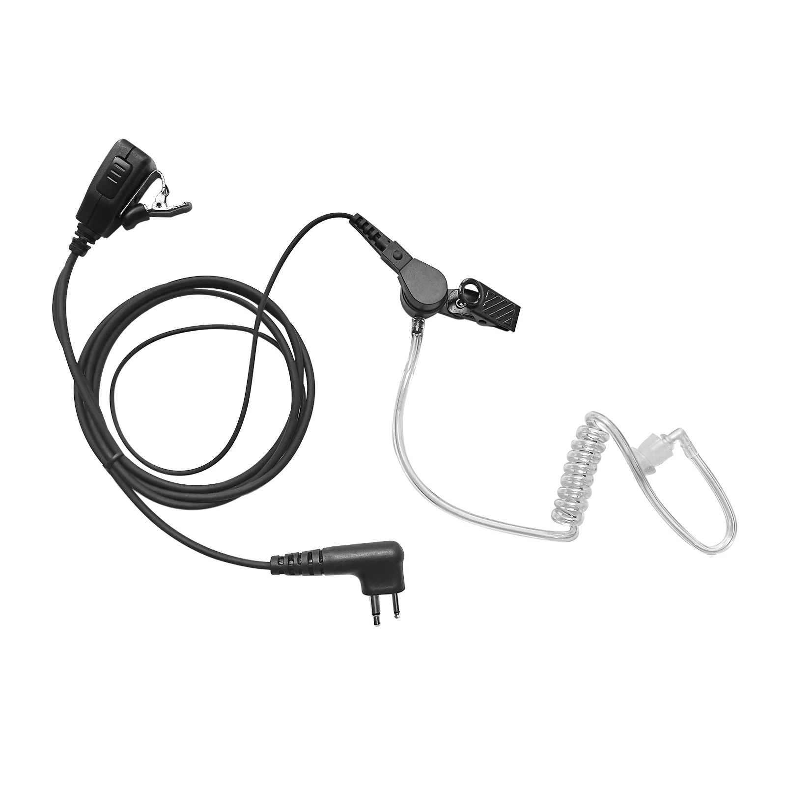 Acoustic Air Tube Earpiece, FBI Style, PTT Headset, Compatible with Motorola Radios, 2Pin, 2Way