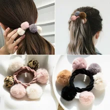 Осенне-зимняя меховая повязка для волос для детей, повязка для волос, женская простая повязка для волос для девочек, для малышей, не повреждает волосы, повязка на голову