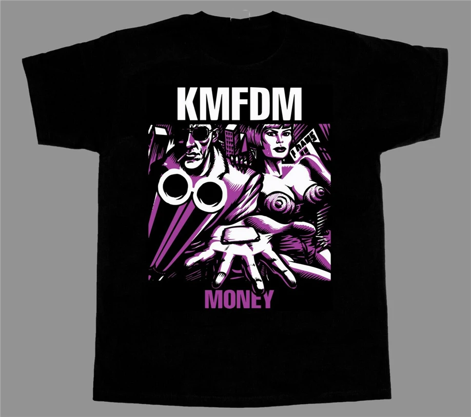 Kmfdm Money/Новинка Черная футболка с коротким длинным рукавом Бесплатная доставка