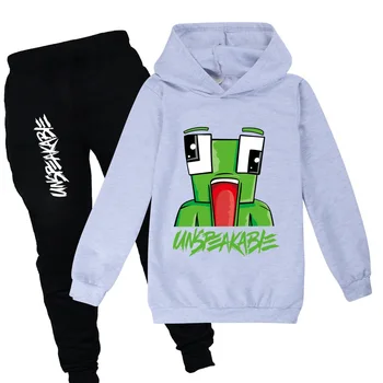 

UNSPEAKABLE Autumn Cotton Kids Girls Boys Hoodies Teenager Sweatshirt Pants 2pcs Sets Children Hooded Pullover Boy Girl Clothing