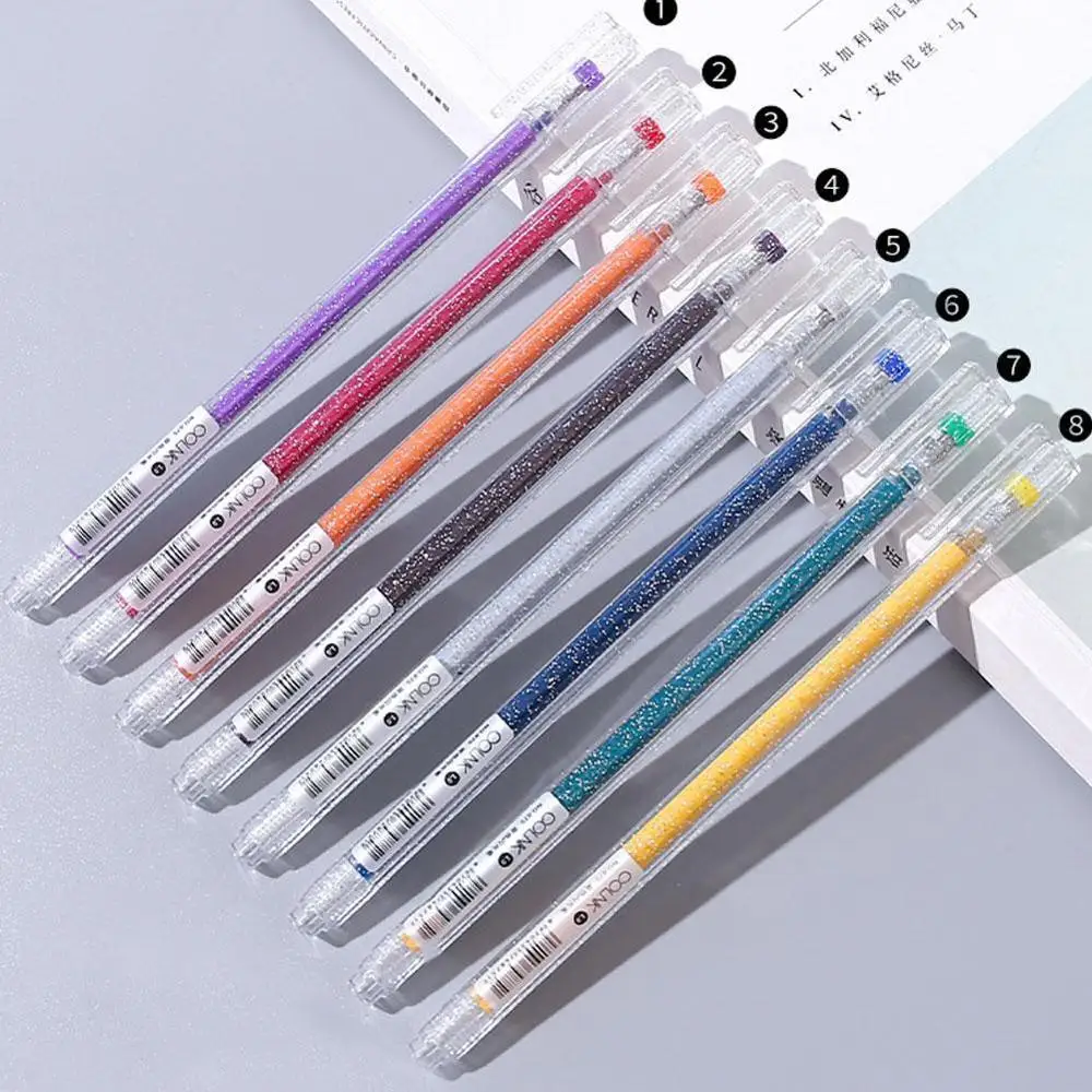 

8Pcs Color Pen Gel Pen Color Pen Shiny Highlighter for Adult Crafting Doodling Drawing Student flashing Cute Highlighter