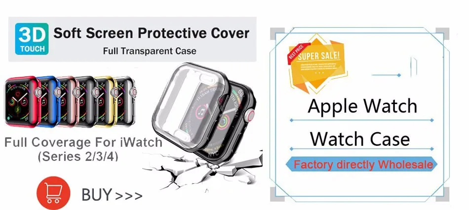 40 мм 44 мм защитный чехол для Apple Watch 4 3 2 1 38 мм 42 мм Тонкий Алмазный Кристалл Защитный чехол все вокруг защиты
