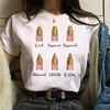 Женская футболка с персональным принтом ногтей веселая летняя футболка с коротким рукавом Harajuku женская футболка 90s для девочек женские топ... ► Фото 3/6