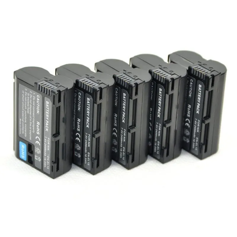 EN-EL15 ENEL15 EL15 полный декодировать Батарея для Nikon D500, D600, D610, D750, D7000, D7100, D7200, D800, D850, D810, D810A, 1 V1, Z6, Z7 - Цвет: 5