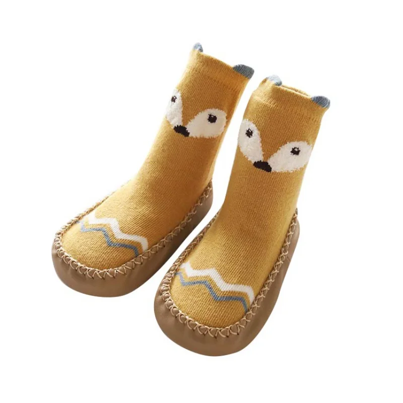 Детские носки для малышей носки для малышей носки-тапочки с мягкой подошвой для маленьких девочек Нескользящие туфли для новорожденных мальчиков на резиновой подошве - Цвет: 5