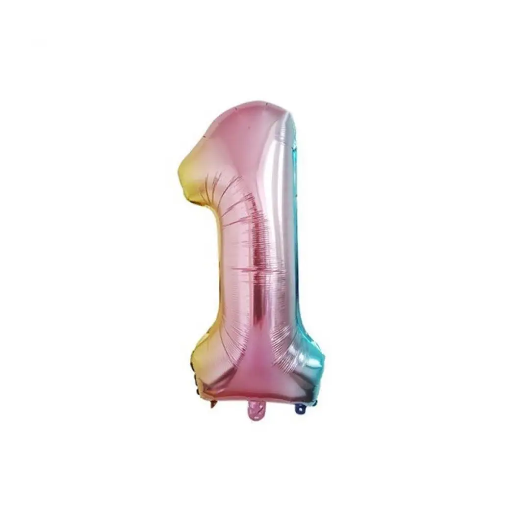 Practical Number Crown Shape Inflated Number Home, Home Inflatable Party Gradient Accessories