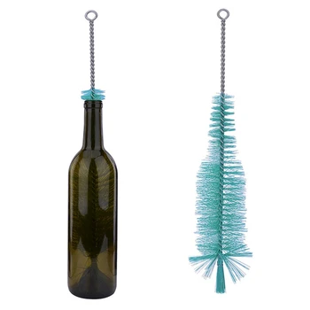 

Bottle Brush Cleaner Long Water Bottle and Straw Cleaning Brush - Kitchen Wire Scrub Set for Washing, Wine Decanter,Kombucha