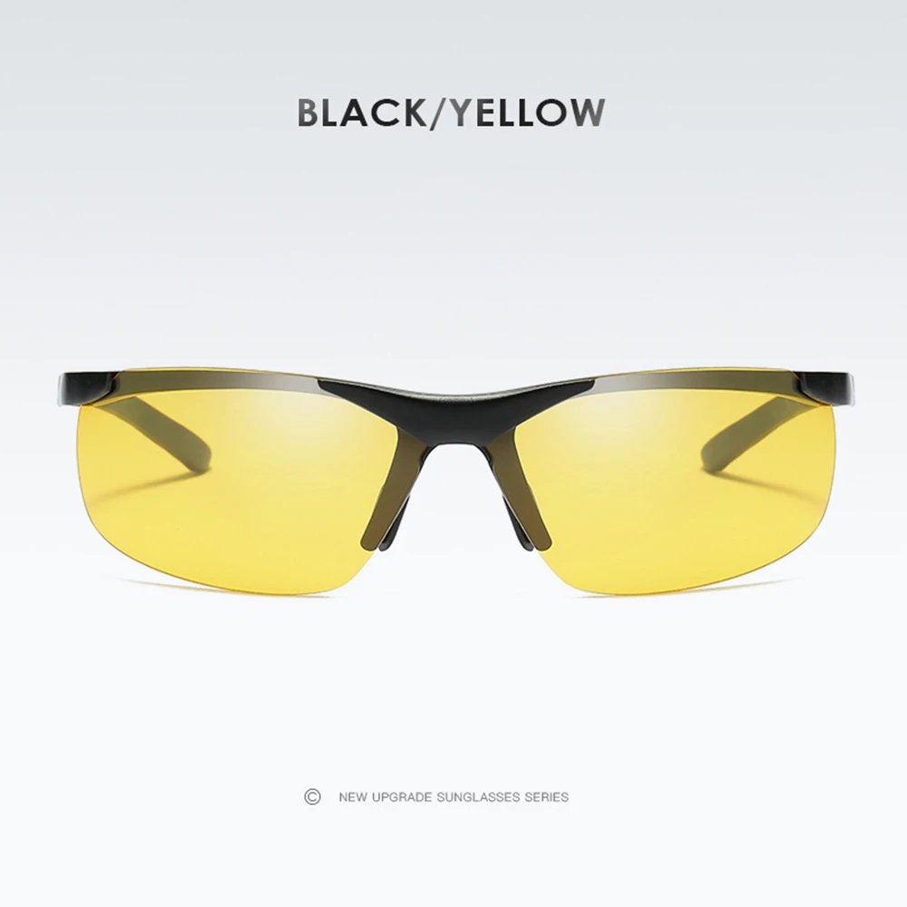 DropShipping Aluminum Night Vision Polarized Sunglasses Men Brand Goggles UV400 Glasses Male Cycling Glasses Eyewear