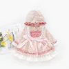 Lolita Style Girls Dresses Children Party Ceremony Clothing Princess Baby Girl Wedding Dress Birthday Christening with Hat 0-3Y ► Photo 1/6