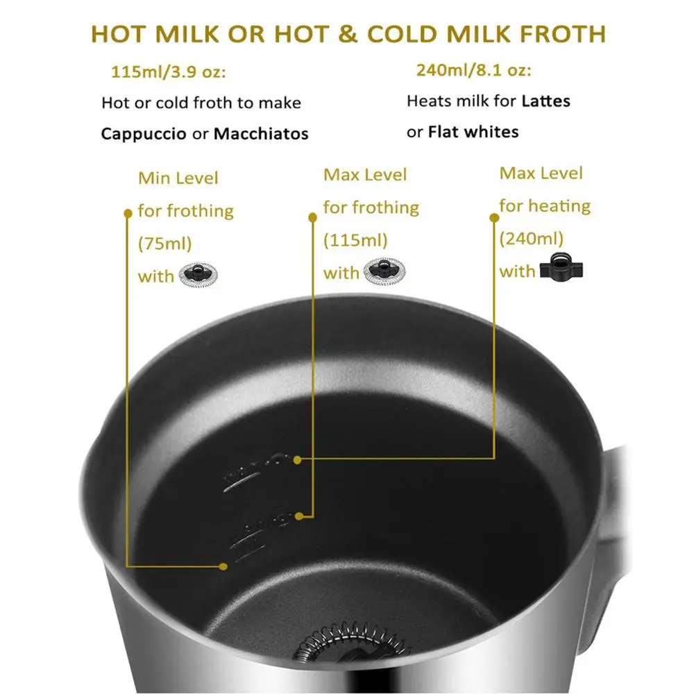 Доильная машина автоматическая горячая и Cold Coffee электрическая Доильная Машина домашний теплый молочный аппарат вспенивающая машина