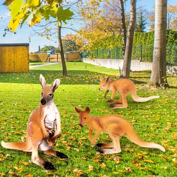 

Australian Wild Animals Kangaroos Simulation Family Model Action Figure Figurine Educational Toys For kids Collection models