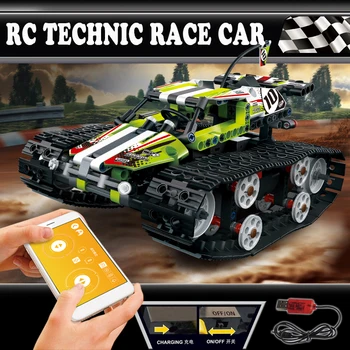 

MOULD KING 13023 RC Crawler Super Car Racing APP Remote Control Car RC Tracked Racer Building Blocks Technic 42065 Toys Bricks
