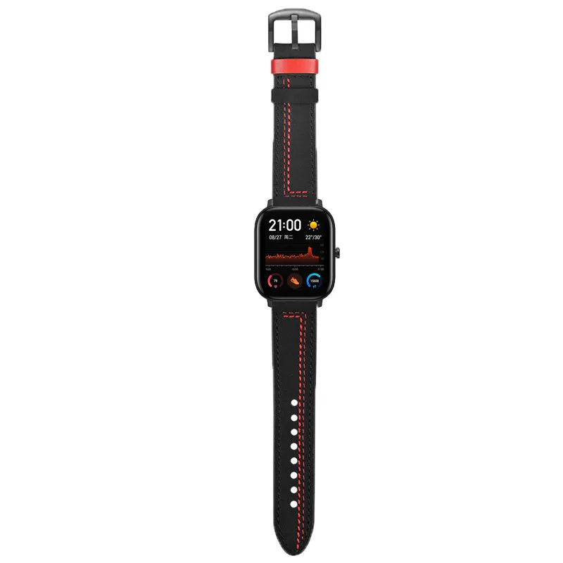 Кожаный ремешок для часов для xiaomi huami Amazfit GTS ремешок мягкий умный Браслет быстросъемный ремень металлическая пряжка браслет