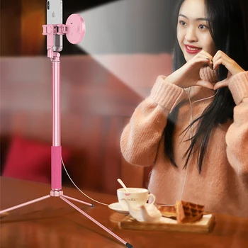 

4in1 Selfie Stick With LED Ring light Bluetooth Remote Control 1.7m Extendable Handheld Monopod Tripod For Youtube Tiktok Live