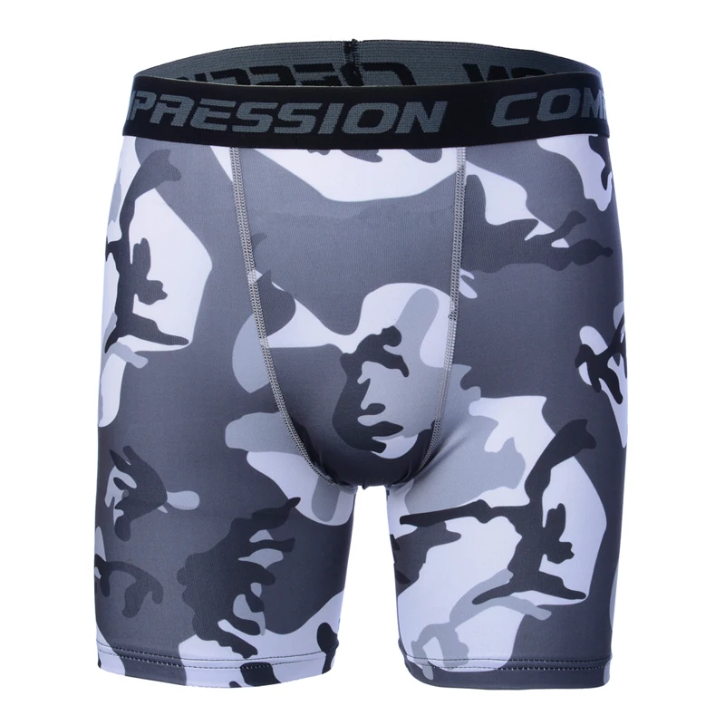 Модные мужские летние шорты с камуфляжным принтом, обтягивающие короткие брюки, повседневные быстросохнущие шорты для фитнеса, бодибилдинга, тренировок