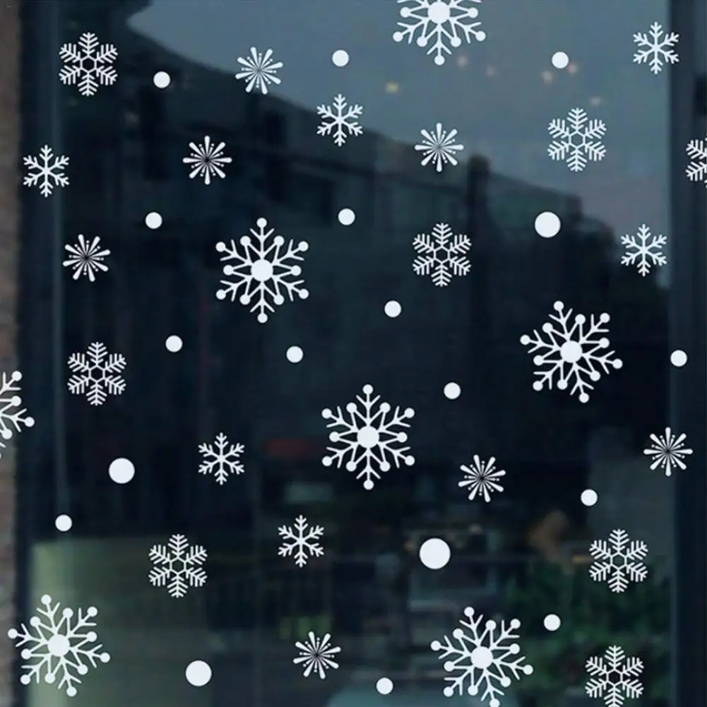 Снежинка шаблон стикер Рождественское украшение для окон стикер окно платье праздничное украшение для вечеринок Реквизит стикер снежинки