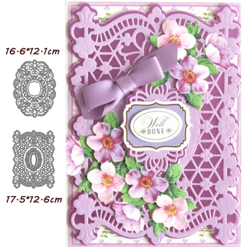 

Panalisacraft Lace Background Frame Metal Cutting Dies And Stamps cut die scrapbooking Album Paper Card Craft Embossing
