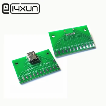 

1pcs USB 3.1 Type C Connector 24Pin Female Socket receptacle adapter to solder wire & cable 24P PCB Board support