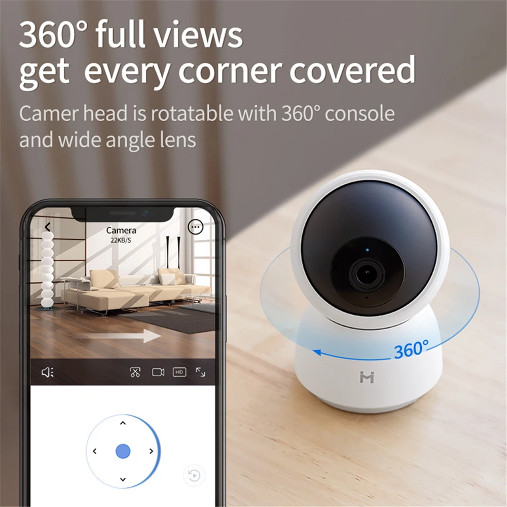 Smart Home 2K Camera 1296P 1080P HD 360 Angle WIFI Infrared Night Vision Video IP camera Baby Security Monitor Work With Mi Home