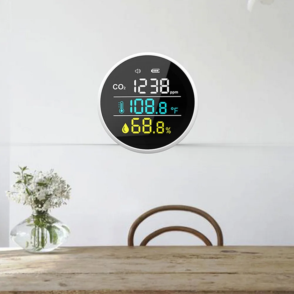 de qualidade do ar co2 detector de