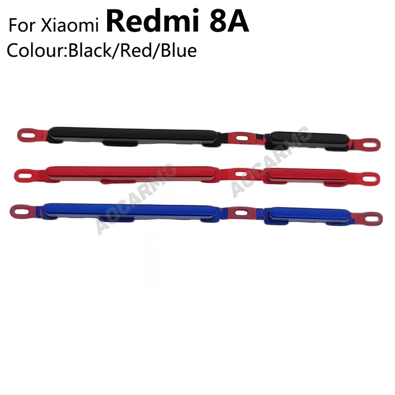 Aocarmo Volume Power ON/OFF Volume Up/Down Side Button Key For Xiaomi Redmi 8 8A Replacement Part