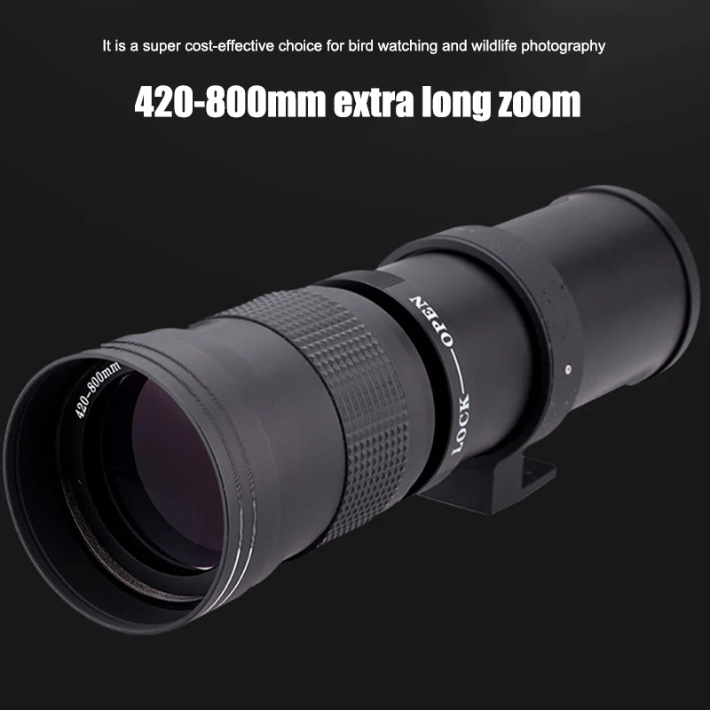 420-800 мм F/8,3-16 Zooms объектив камеры T-Mount для SLR DSLR камеры аксессуары FK88