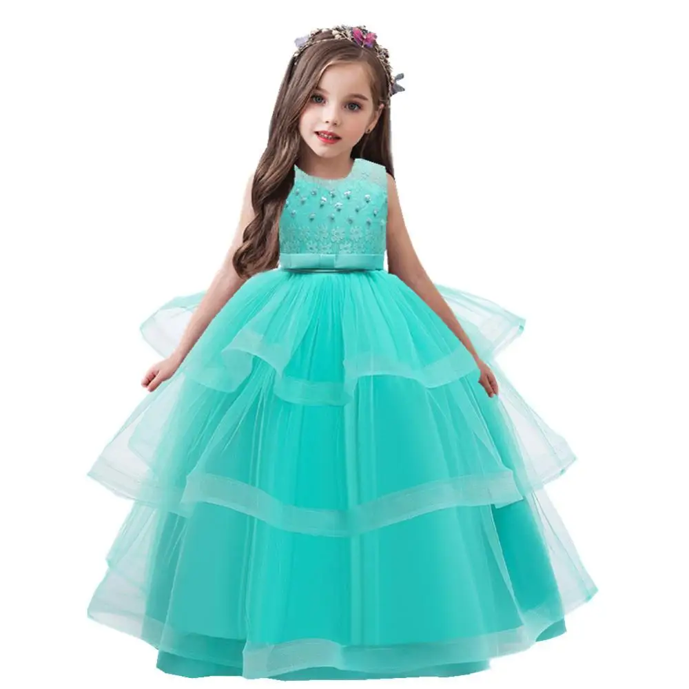 Королевский синий petites filles robes; кружевное платье принцессы с цветочным узором для девочек; коллекция года; пышные фатиновые платья для девочек; платья для первого причастия