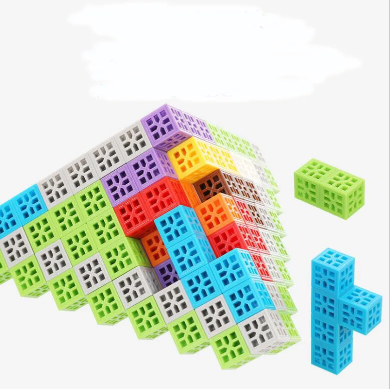 Child Snap Cubes Early Geometry Structure Blocks Building Blocks Math Counting Manipulative Kindergarden Toys Teaching Aids