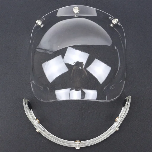 New arrival helmets open face 3/4 helmet personalized mens womens vintage retro motorcycle cascos de motociclistas helmets gold - Цвет: clear Bubble lens
