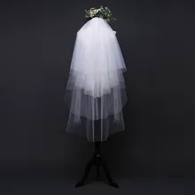 

Elegant 4 Layers Tulle Short Bridal Veil With Comb Women Wedding Veil White Ivory Wedding Accessories