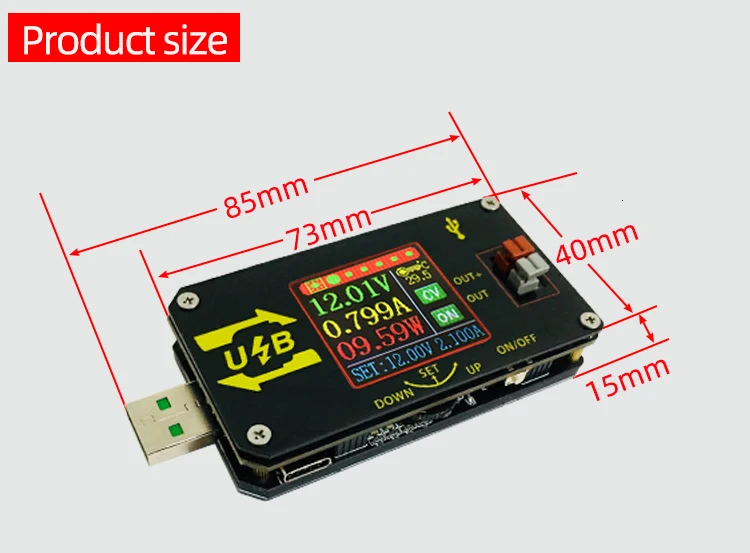 Регулируемый USB преобразователь постоянного тока CC CV 0 6 30 в 5 9 12 В 24 2 а 15