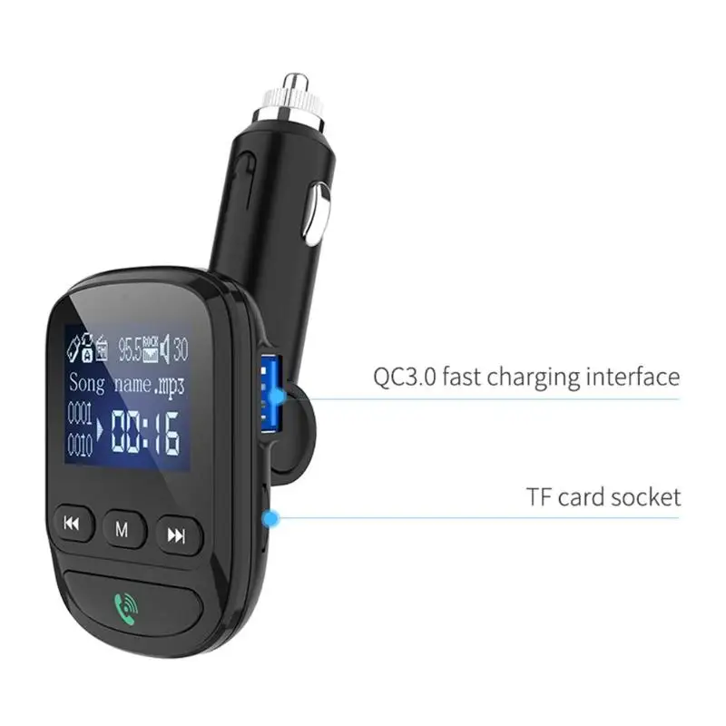 Автомобильный комплект BT06 lcd Handsfree Bluetooth fm-передатчик автомобильный комплект MP3-плеер QC3.0 USB быстрое зарядное устройство автомобильные аксессуары