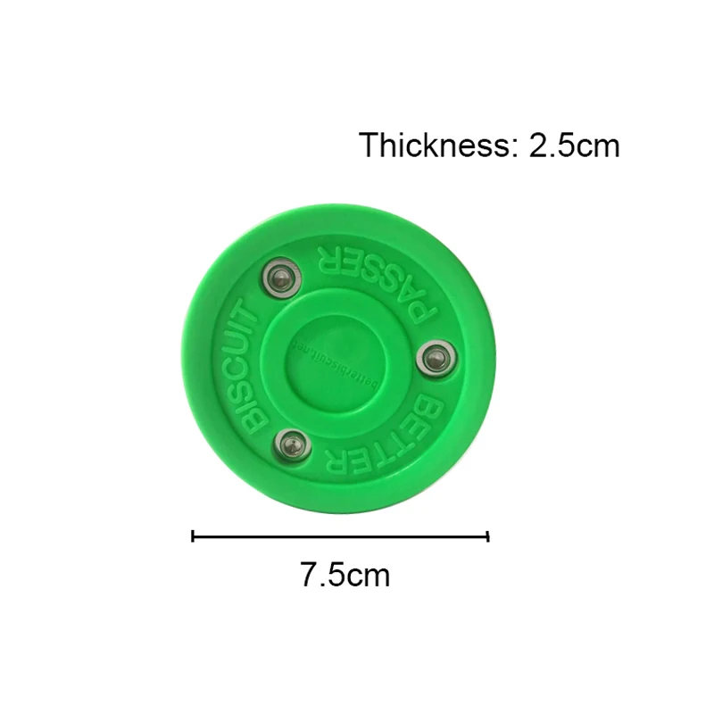 Red Green Biscuit Off-ice Hockey Training Pucks for Street Hockey Stickhandling Passing Puck