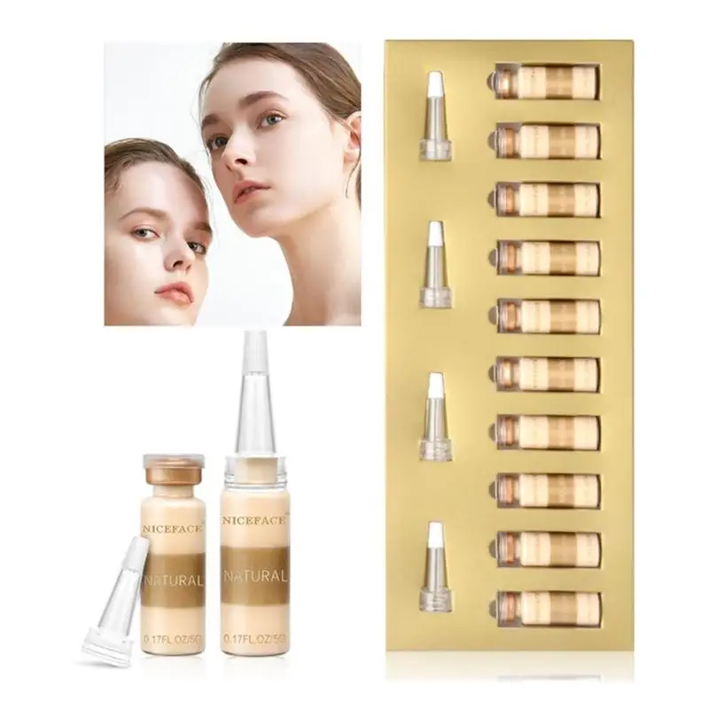 

5ml*5/5ml *10 Skin Glow Cream Meso Brightening Shrink Pores Repair Remnant Foundation Nude Concealer Makeup Residency Foundation
