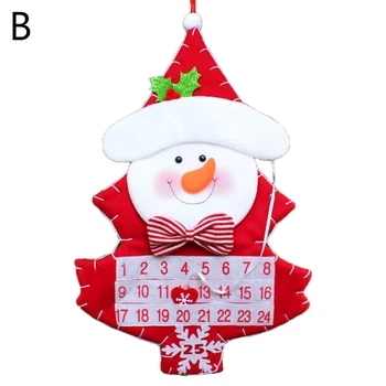 

Christmas Advent Countdown Calendar Santa Claus Snowman Home Xmas Tree Decor 77UD
