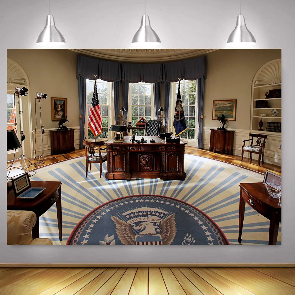 

White House President Oval Table Office Photography Backdrop Vinyl Photo Background YouTube Facebook photo studio props